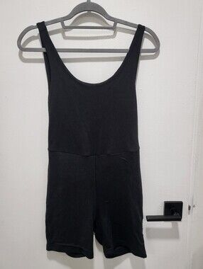 Faded Rose Black Open Back Romper - Size Large
